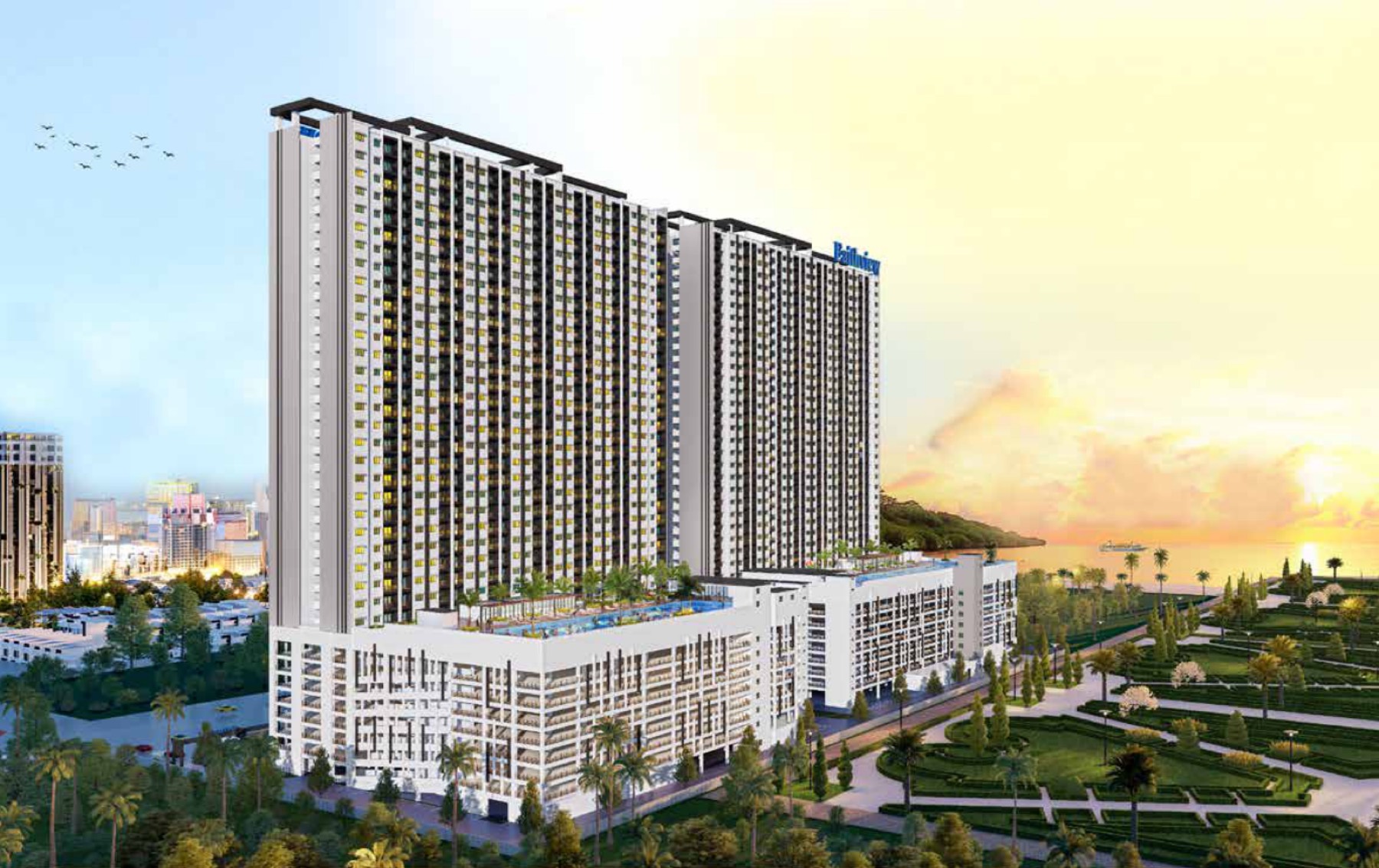 Artist's impression of the Ambience Residence towers at Kota Syahbandar