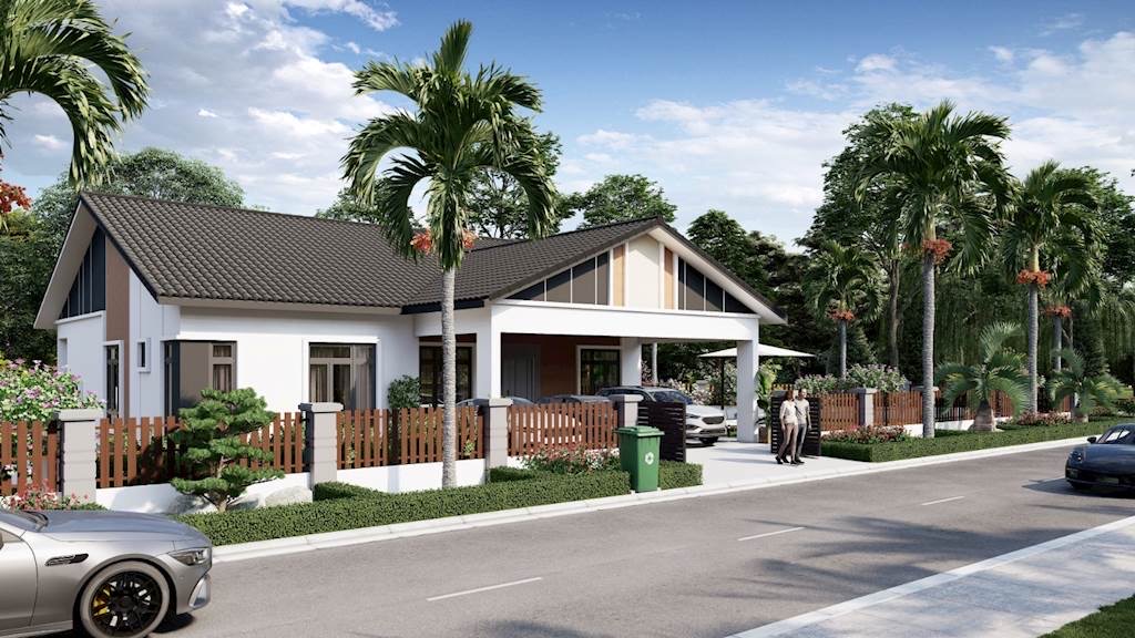 Artist's impression of the bungalow at Bandar Botani Jasin