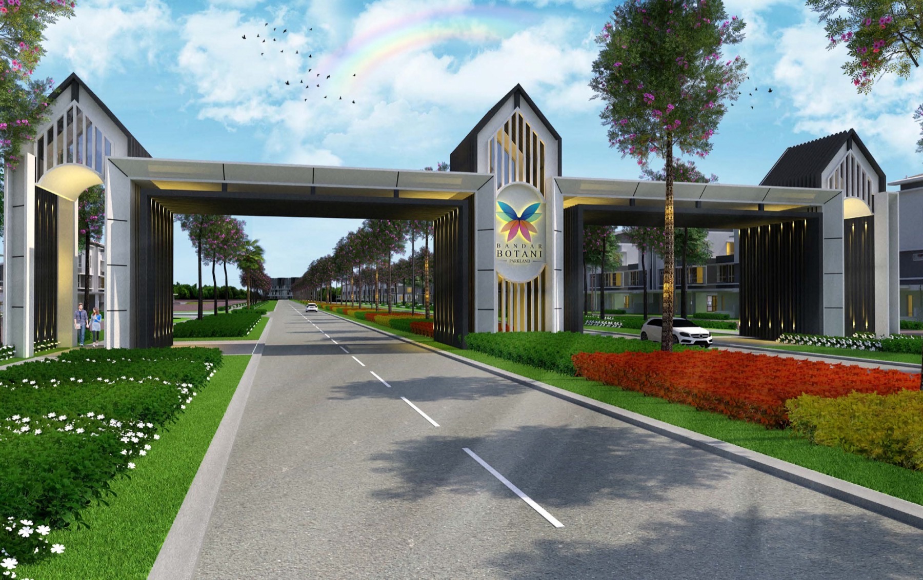 Artist's impression of the Bandar Botani Jasin entrance archway