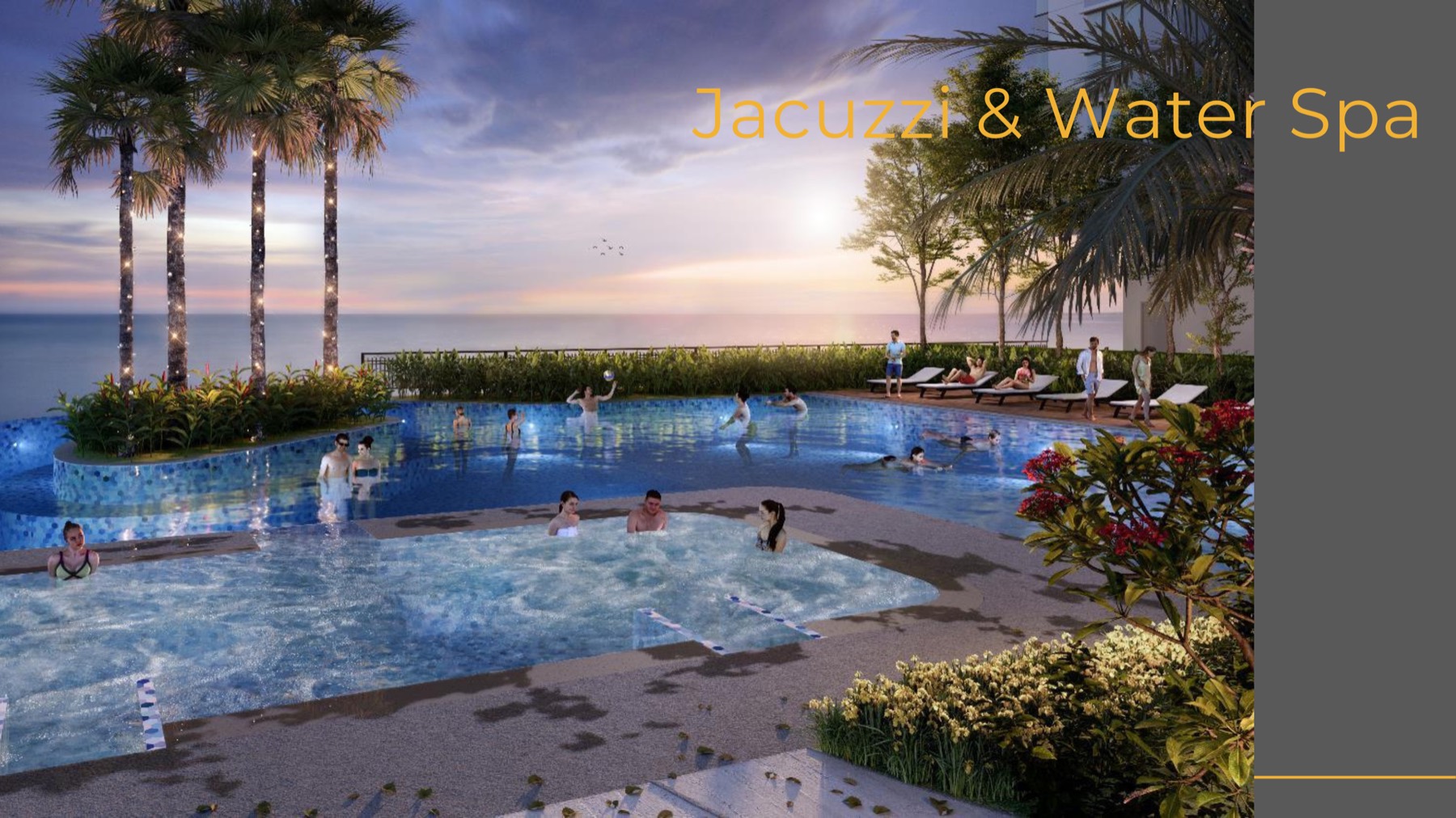 Artist's impression of the jacuzzi deck at Parkland Avenue