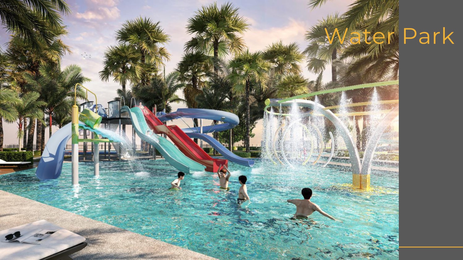 Artist's impression of the water park at Parkland Avenue